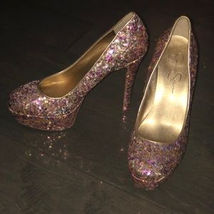Jessica Simpson glitter pumps! Size 8.5